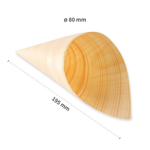 Holzspitztüte 19,5cm Pinienholz